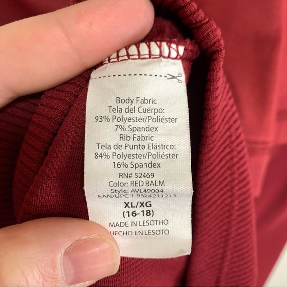 Avia Burgundy Wine Athletic Sweater - Picture 5 of 8